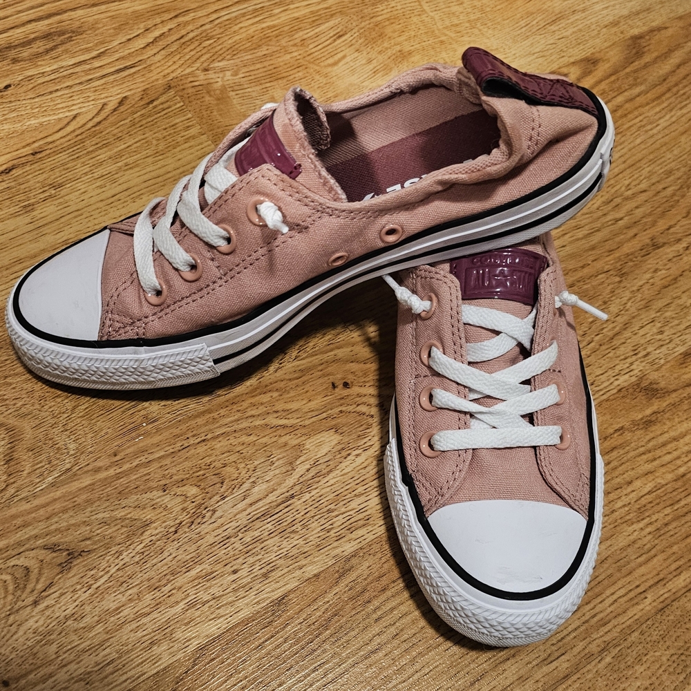 Converse Women's Sneakers in Pink and White - Picture 8 of 11